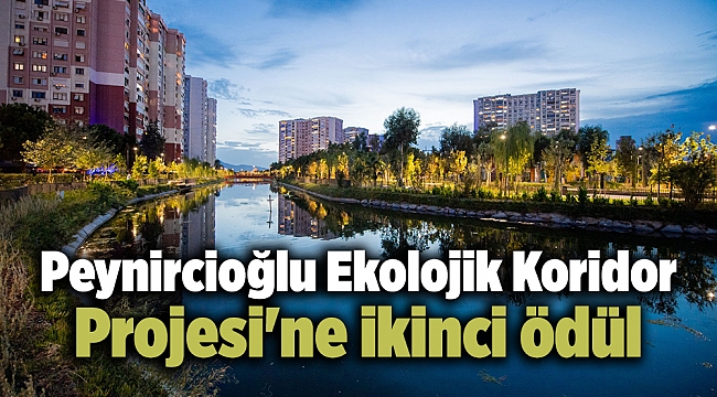 Peynircioğlu Ekolojik Koridor Projesi&#039;ne ikinci ödül