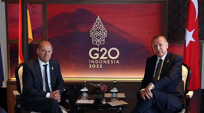 Cumhurbaşkanı Erdoğan Scholz ile görüştü