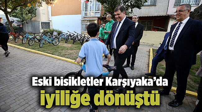 Eski bisikletler iyiliğe dönüştü