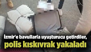 İzmir'e bavullarla uyuşturucu getirdiler, polis kıskıvrak yakaladı