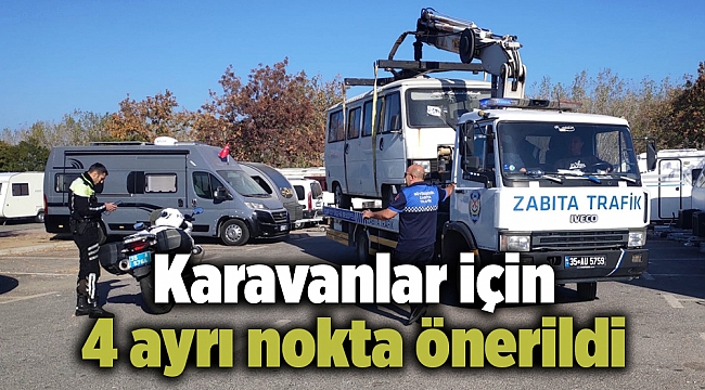 Karavanlar için 4 ayrı nokta önerildi