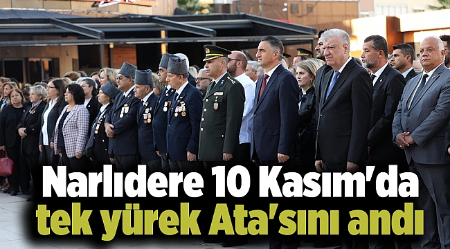 Narlıdere 10 Kasım'da tek yürek Ata'sını andı