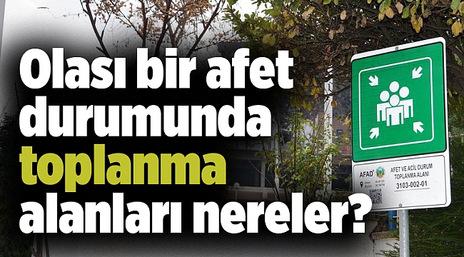 Olası bir afet durumunda toplanma alanları nereler?