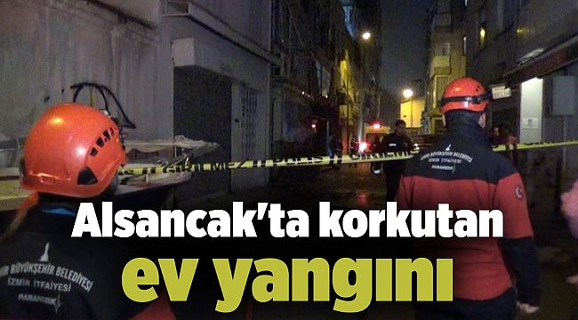 Alsancak&#039;ta korkutan ev yangını