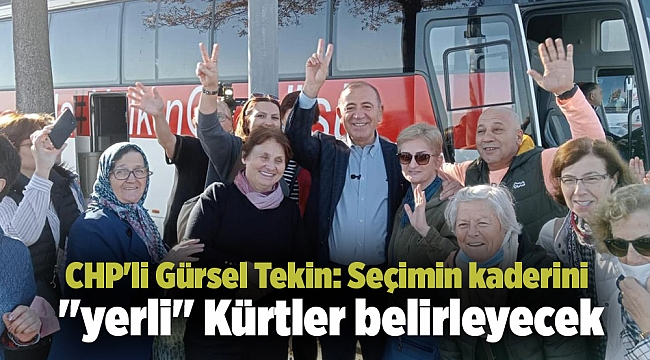 CHP'li Gürsel Tekin: Seçimin kaderini "yerli" Kürtler belirleyecek