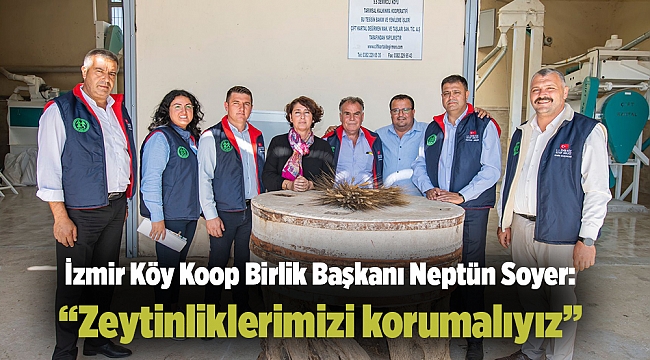 İzmir Köy Koop Birlik Başkanı Neptün Soyer: “Zeytinliklerimizi korumalıyız”