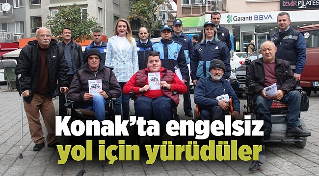 Konak’ta engelsiz yol için yürüdüler