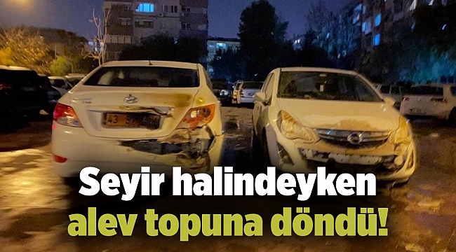Seyir halindeyken alev topuna döndü!