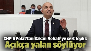 CHP'li Polat'tan Bakan Nebati'ye sert tepki: Açıkça yalan söylüyor