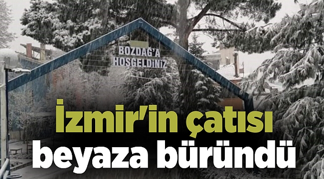İzmir'in çatısı beyaza büründü