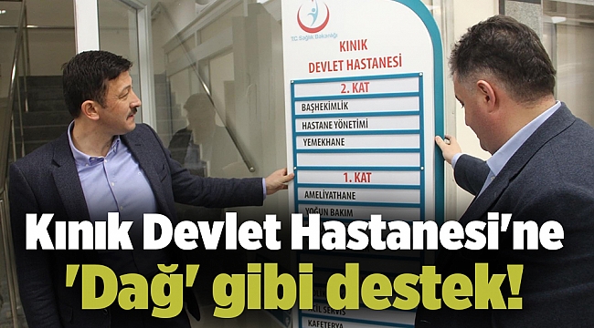 Kınık Devlet Hastanesi'ne 'Dağ' gibi destek!