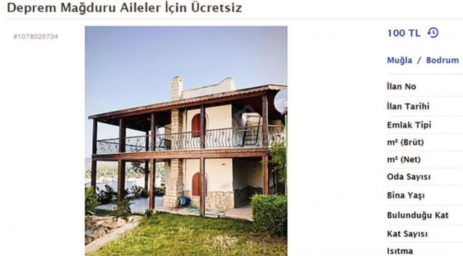 En anlamlı ilan... Depremzedeler için ücretsiz ev ilanları veriliyor