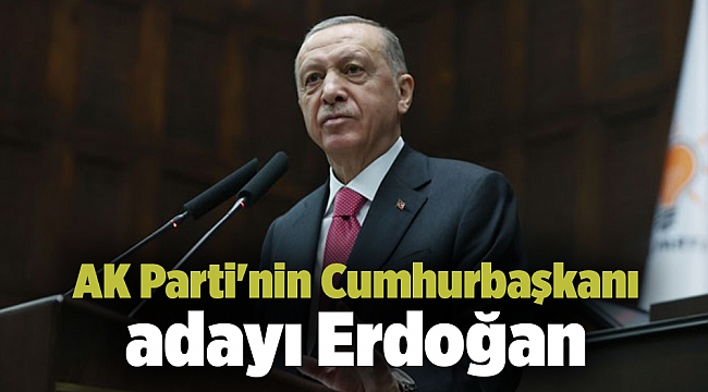 AK Parti'nin Cumhurbaşkanı adayı Erdoğan