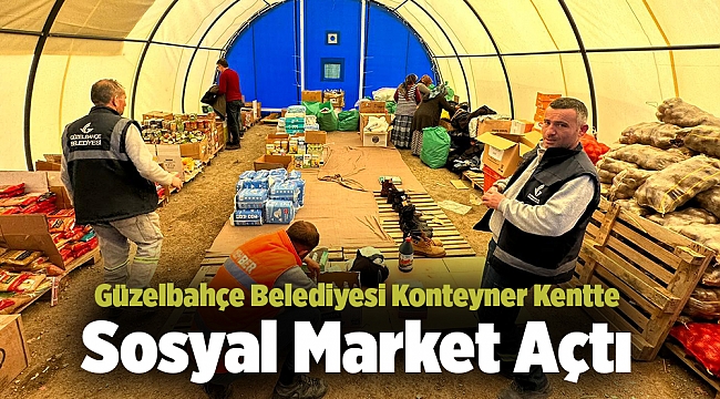 Güzelbahçe Belediyesi Konteyner Kentte Sosyal Market Açtı