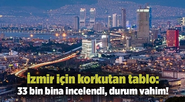 İzmir için korkutan tablo: 33 bin bina incelendi, durum vahim…
