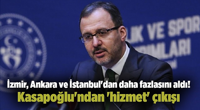 Kasapoğlu'ndan 'hizmet' çıkışı: İzmir, Ankara ve İstanbul'dan daha fazlasını aldı!