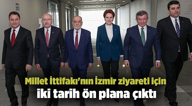 Millet İttifakı'nın İzmir ziyareti için iki tarih ön plana çıktı