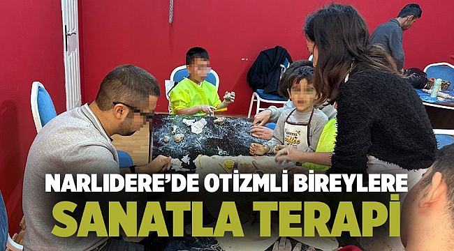 NARLIDERE’DE OTİZMLİ BİREYLERE SANATLA TERAPİ