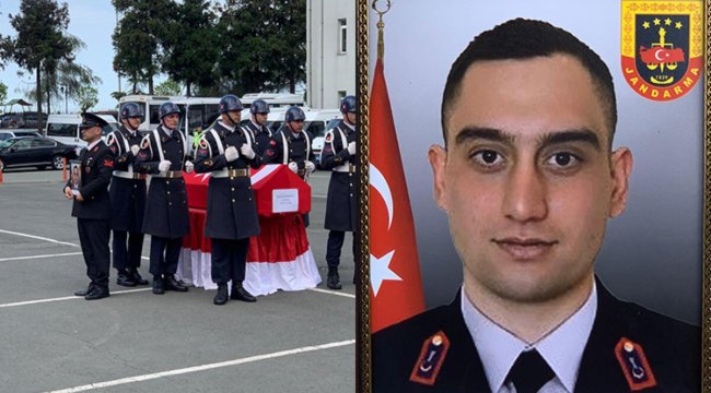 Rize&#039;de kalp krizinden yaşamını yitiren Uzman Çavuş Ömerhan Kantaroğlu için tören