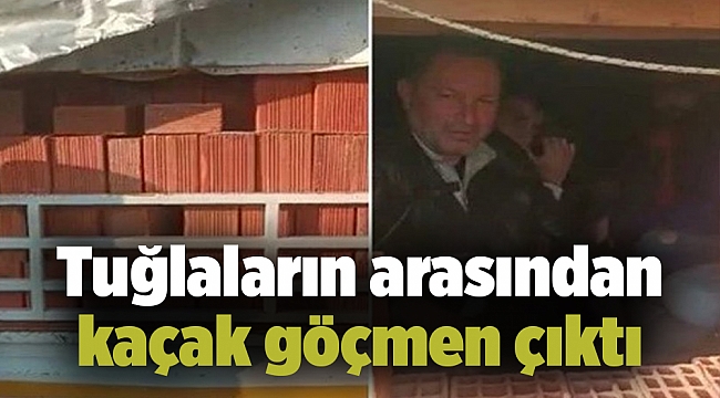 Tuğlaların arasından kaçak göçmen çıktı