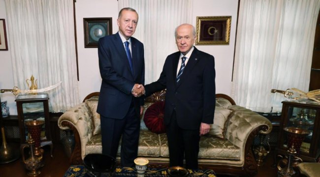 Cumhurbaşkanı Erdoğan, Bahçeli ile görüştü