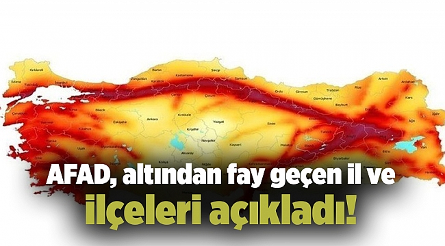 AFAD, altından fay geçen il ve ilçeleri açıkladı!