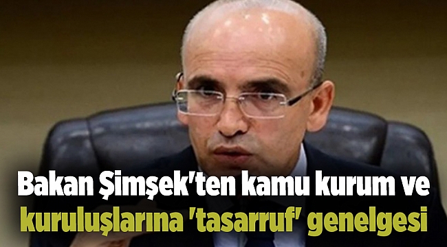 Bakan Şimşek'ten kamu kurum ve kuruluşlarına 'tasarruf' genelgesi