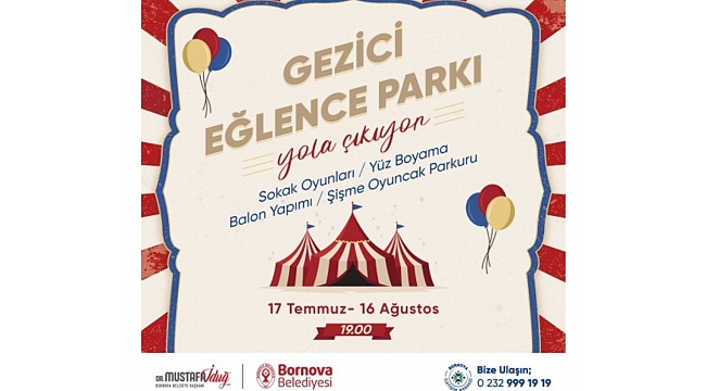 Bornovalı çocuklar, Gezici Eğlence Parkı ile çok eğlenecek