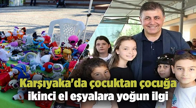 Karşıyaka'da çocuktan çocuğa ikinci el eşyalara yoğun ilgi