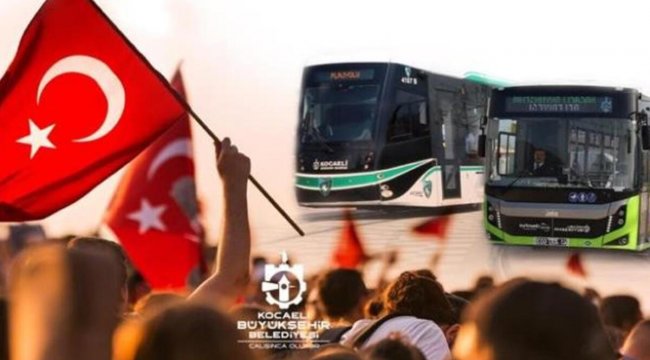 Kocaeli&#039;de bugün ulaşım ücretsiz
