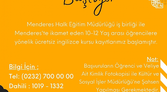 Menderes’te ‘’Do You Speak English’’ Zamanı