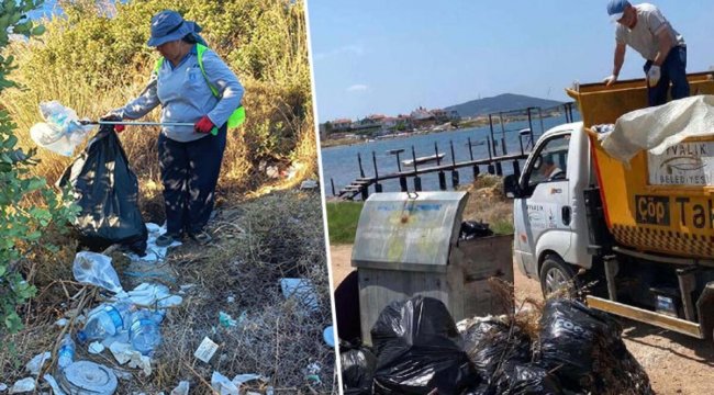 Tatilciler gitti, geriye çöpleri kaldı