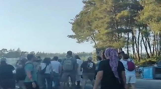 Büyükşehirin Akbelen&#039;e yolladığı tuvalet alana alınmadı