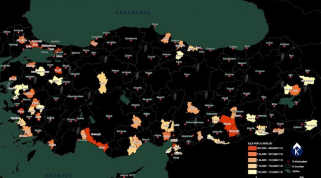 'Konuşan' haritalar belirledi: İşte il olma potansiyeli yüksek ilçeler