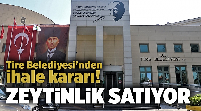 Tire Belediyesi&#039;nden ihale kararı! Zeytinlik satıyor