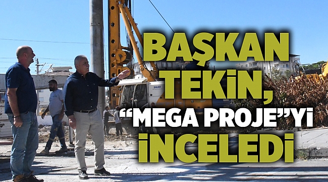 Başkan Tekin, &quot;Mega proje&quot;yi inceledi