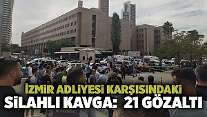  İzmir Adliyesi Karşısındaki Silahlı Kavga: 21 Gözaltı