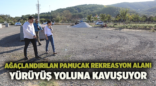 Ağaçlandırılan Pamucak Rekreasyon Alanı Yürüyüş Yoluna Kavuşuyor