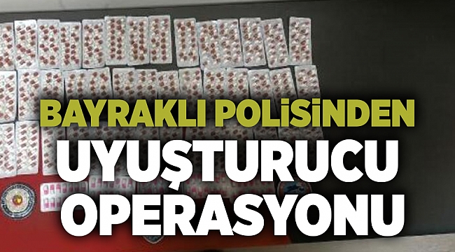 Bayraklı'da polisten kaçan şüphelinin attığı poşetten 784 sentetik ecza çıktı