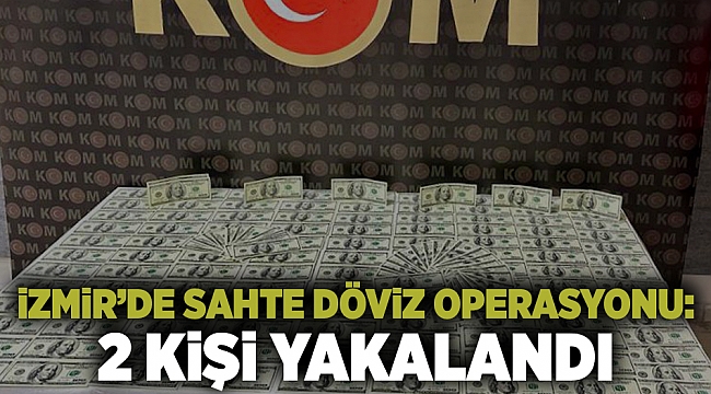 İzmir'de piyasaya sahte döviz sürmeye çalışan 2 kişi yakalandı