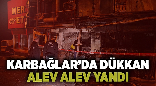 İzmir&#039;de yangın çıkan dükkan kullanılamaz hale geldi