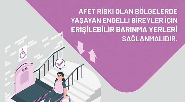 AFET RİSKİ OLAN BÖLGELERDE YAŞAYAN ENGELLİ BİREYLER İÇİN ERİŞİLEBİLİR BARINMA YERLERİ SAĞLANMALIDIR!
