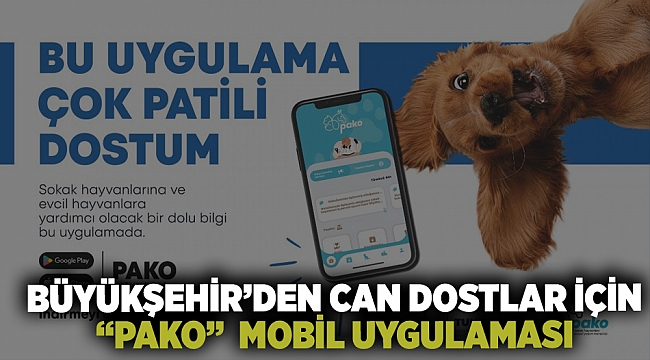 Büyükşehir’den can dostlar için “Pako”  mobil uygulaması