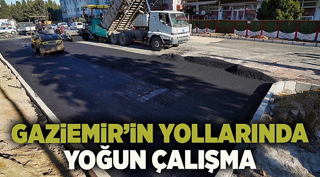 Gaziemir’in yollarında yoğun çalışma