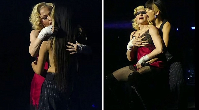 Dünyaca ünlü sanatçı konser sırasında kadın dansçısını önce dudağından öptü sonra dans etti