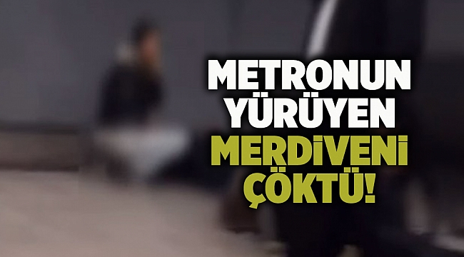 Metronun yürüyen merdiveni çöktü!