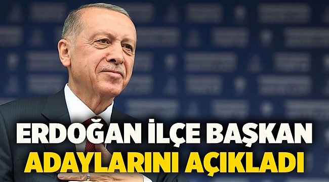 Erdoğan ilçe başkan adaylarını açıkladı