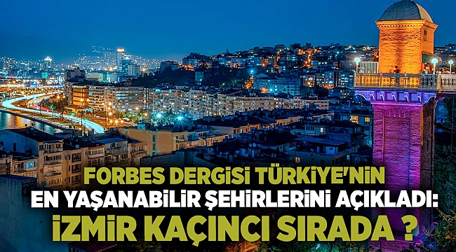 Forbes, Türkiye'nin en yaşanabilir illerini açıkladı: İzmir kaçıncı sırada?