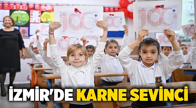 İzmir&#039;de karne sevinci