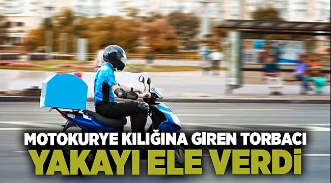 Motokurye kılığına giren torbacı yakayı ele verdi